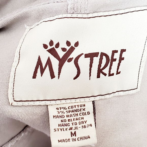 Beige Mystree Cropped Cotton Jacket - Picture 4 of 6